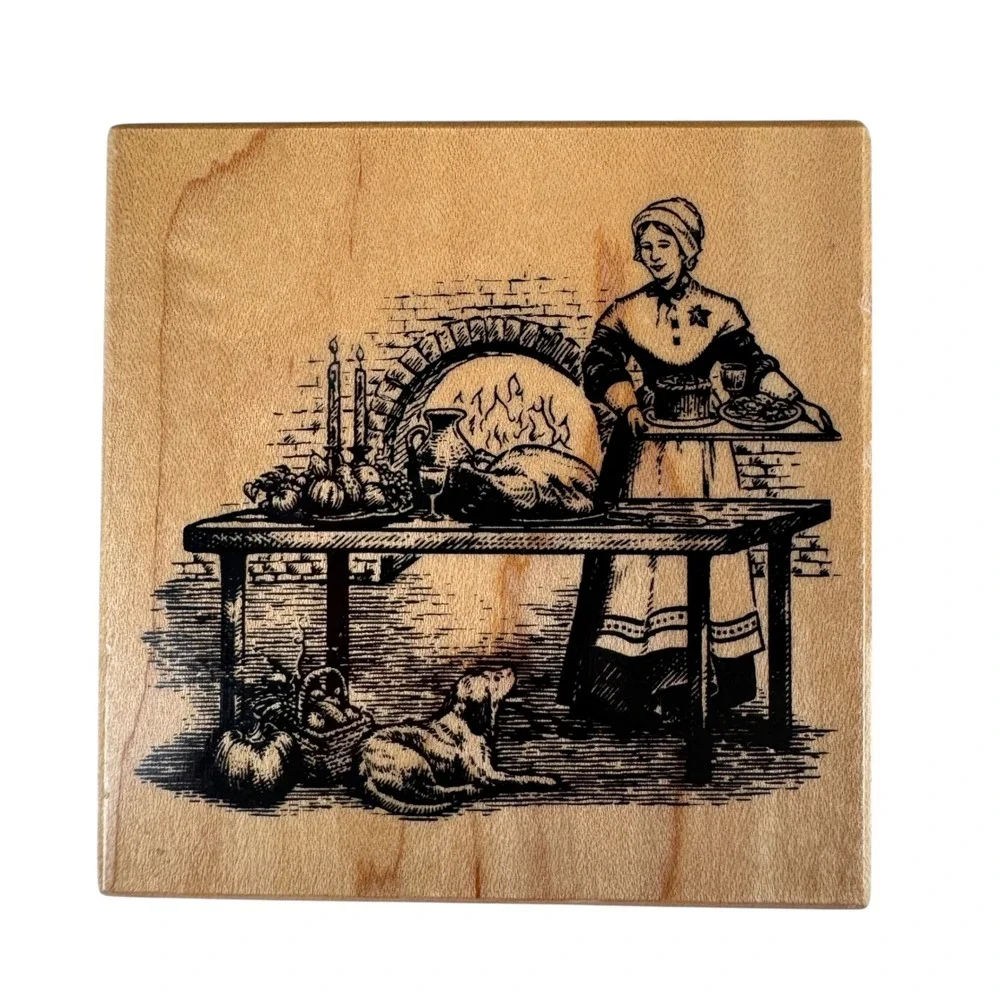 Vintage Fall Holiday Mixed Rubber Stamp Lot Northwoods PSX Harvest Halloween